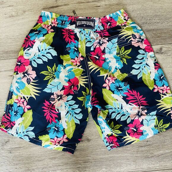Vilebrequin Swim Shorts Trunks Mens Size Medium Hawaiian Tropical Floral Travel - Picture 2 of 5